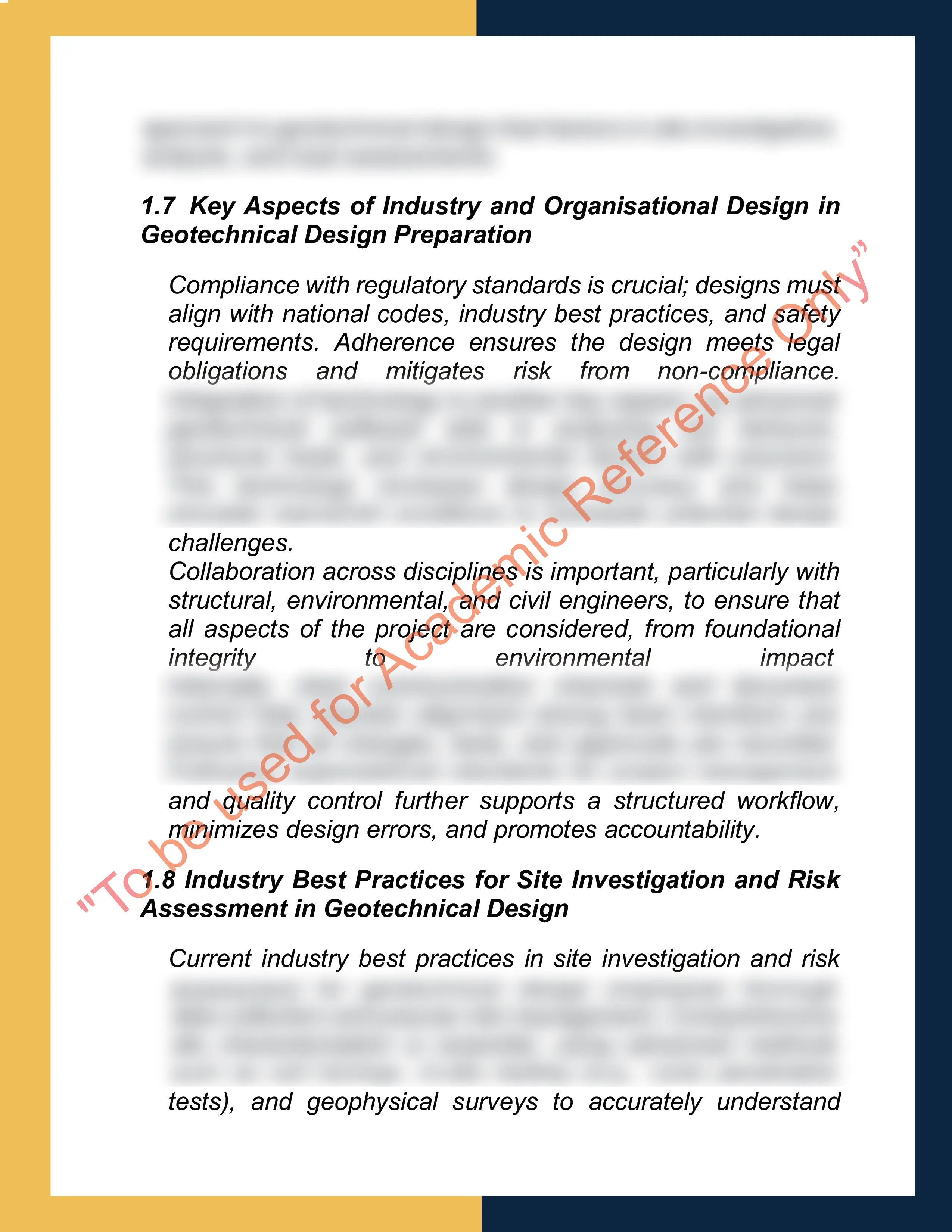 Sample Solution for RIICWD507D - Prepare detailed geotechnical design 5
